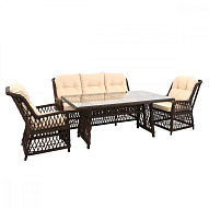 Комплект РИВЬЕРА (Кресло 2шт, Диван 3-местный 1шт, стол 100х180хН76) 298555 500_191_3187400